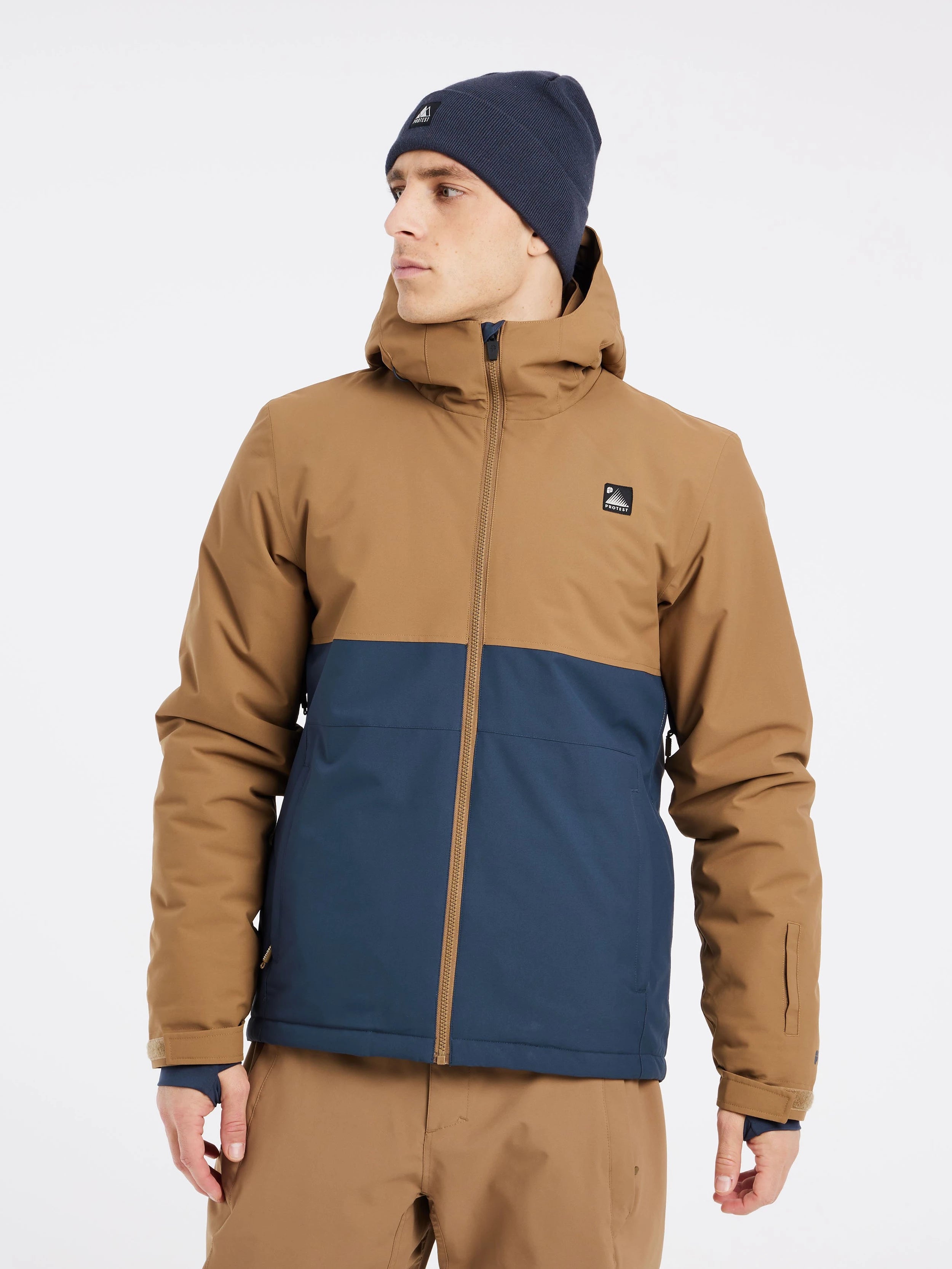 Protest Aldego Jacket Mens Sandy Brown - Elevation107