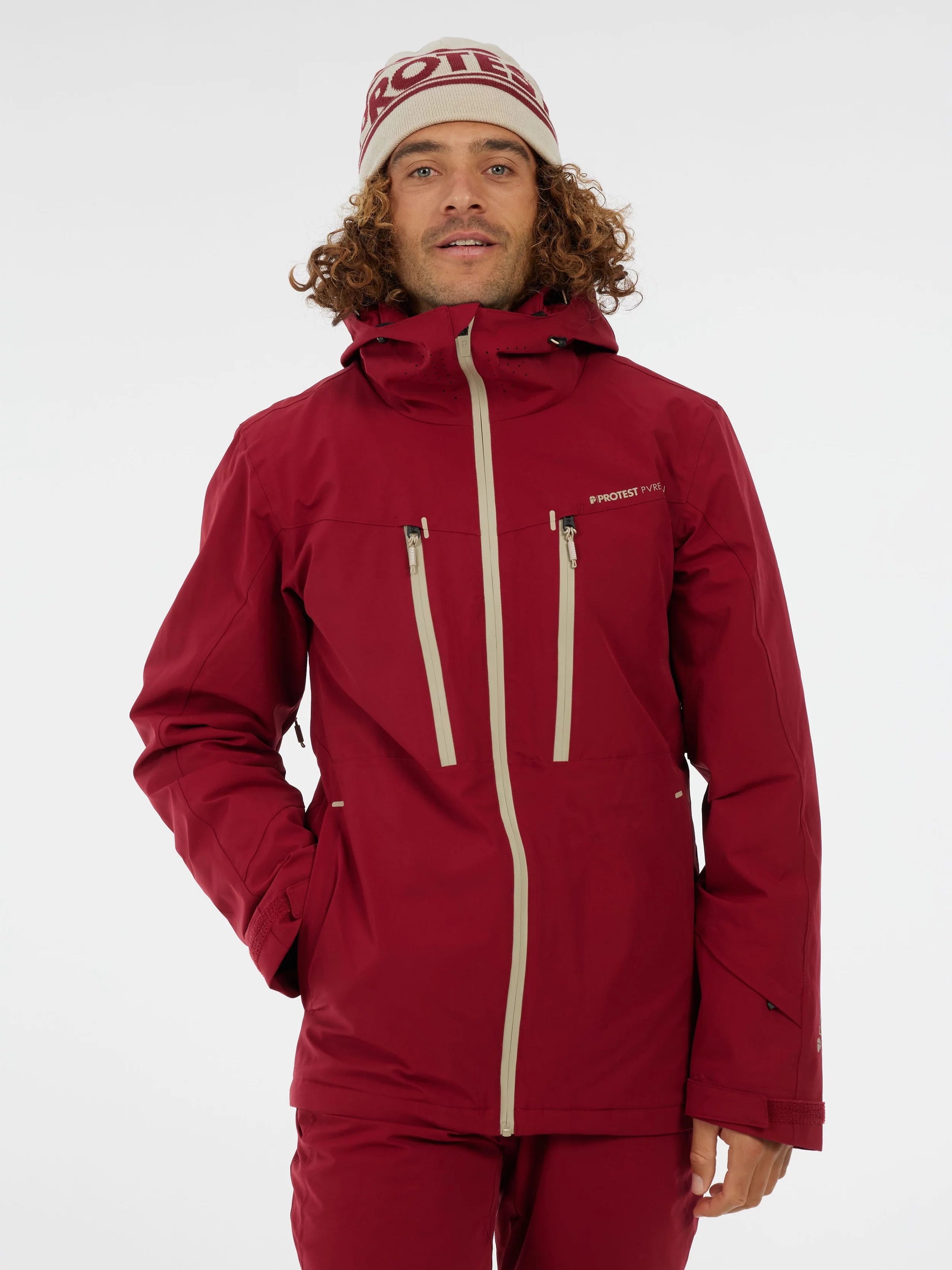 Protest Timothy Jacket Mens 2026 Velvet Red - Elevation107