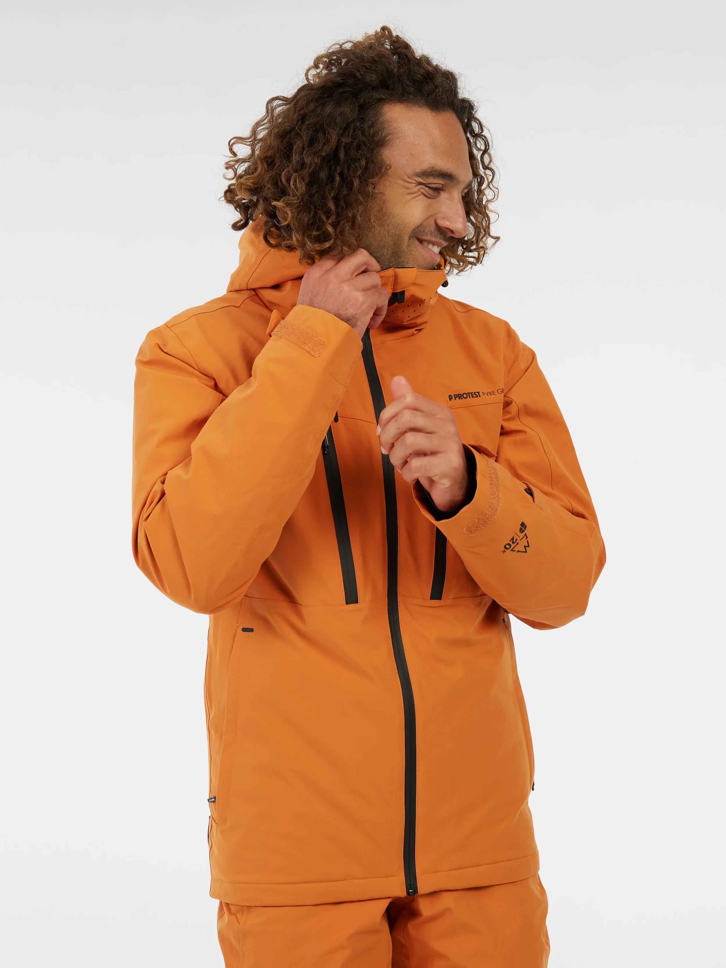 Protest Timothy Jacket Mens 2026 Caramel Yellow - Elevation107