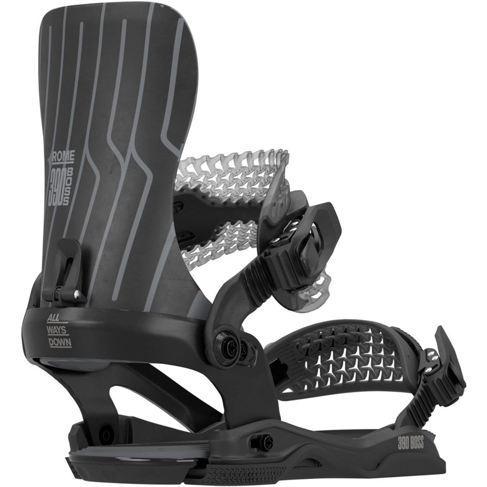 Rome 390 Boss AsymWrap Snowboard Bindings Mens 2026 Black - Elevation107