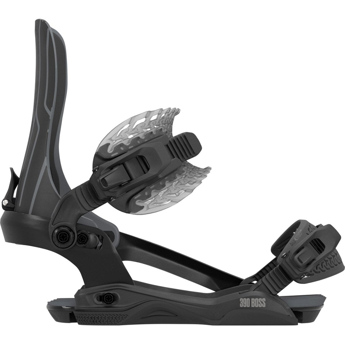 Rome 390 Boss AsymWrap Snowboard Bindings Mens 2026 Black - Elevation107