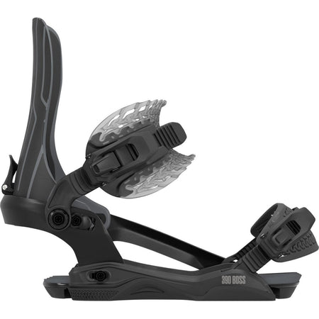 Rome 390 Boss AsymWrap Snowboard Bindings Mens 2026 Black - Elevation107
