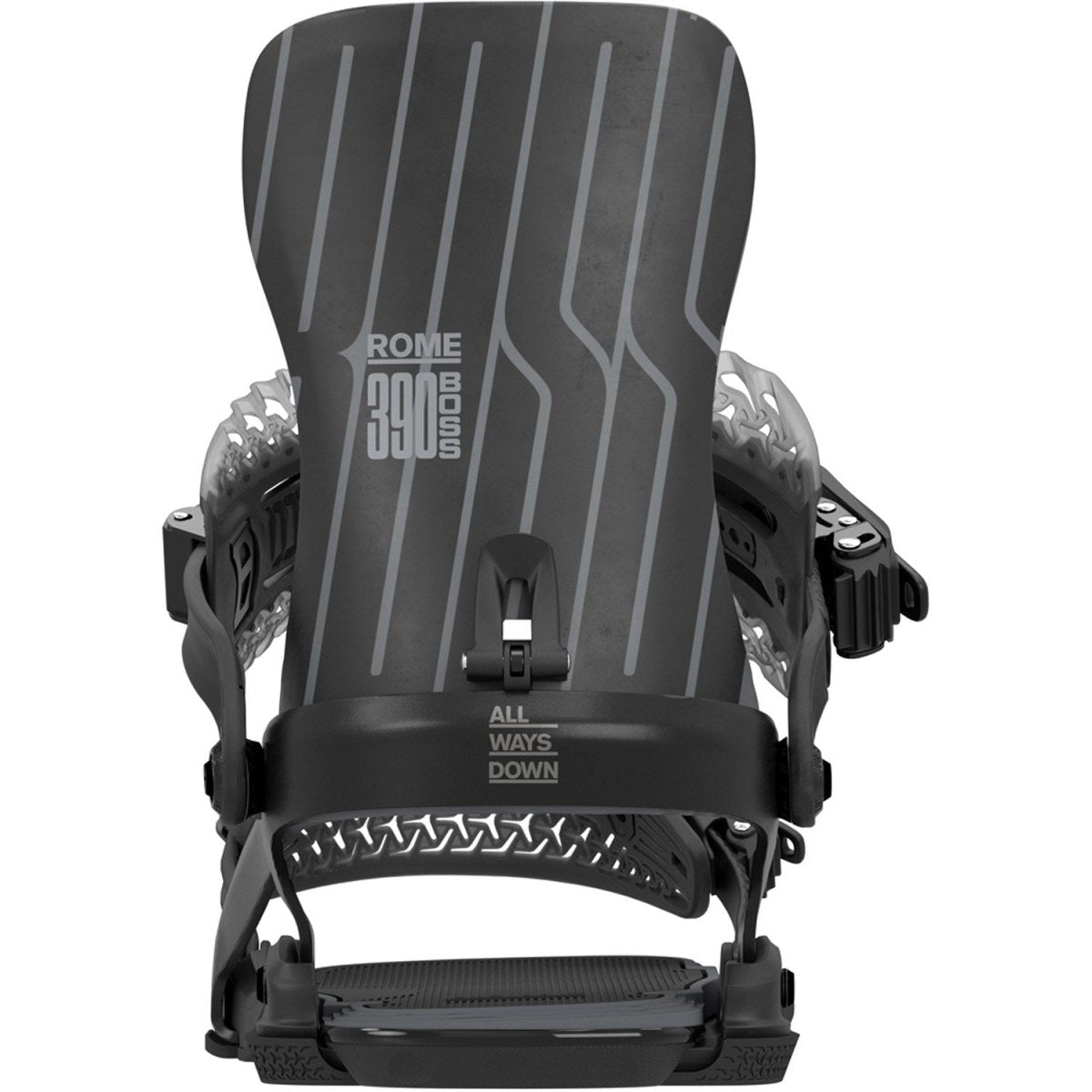 Rome 390 Boss AsymWrap Snowboard Bindings Mens 2026 Black - Elevation107