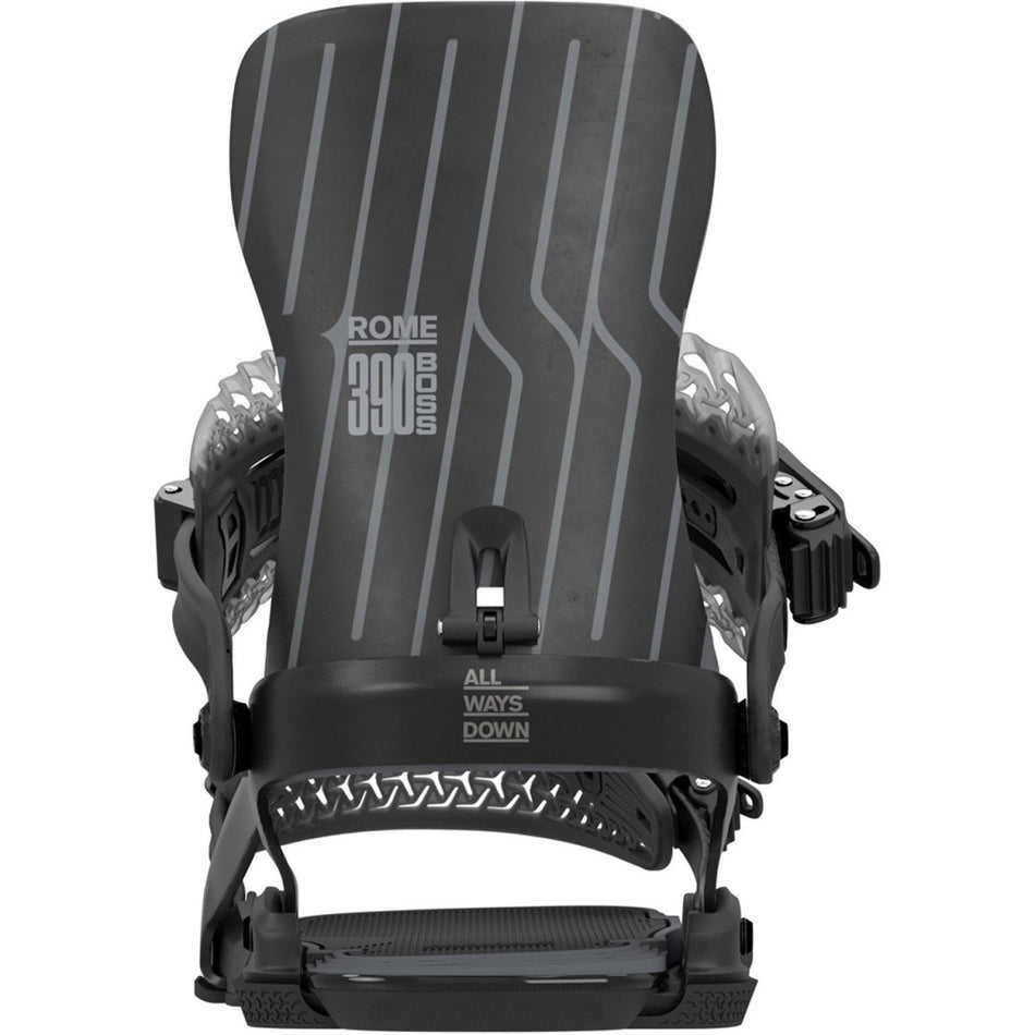 Rome 390 Boss AsymWrap Snowboard Bindings Mens 2026 Black - Elevation107