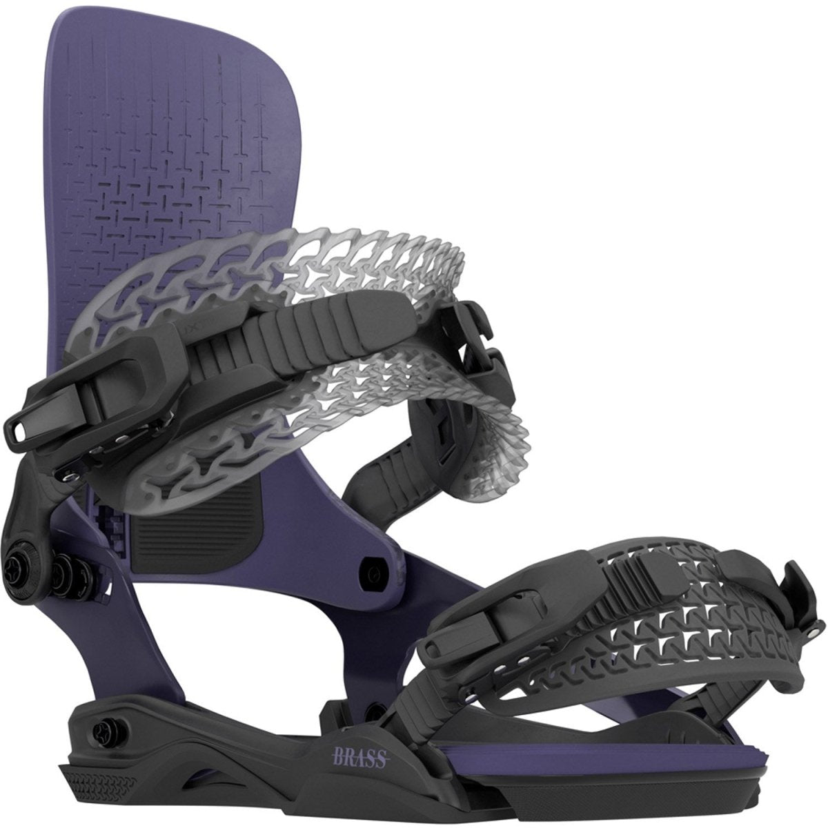 Rome Brass AsymWrap Snowboard Bindings Womens 2026 Purple Haze - Elevation107