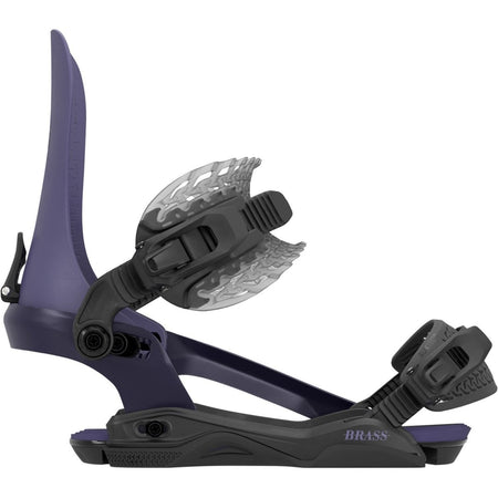Rome Brass AsymWrap Snowboard Bindings Womens 2026 Purple Haze - Elevation107