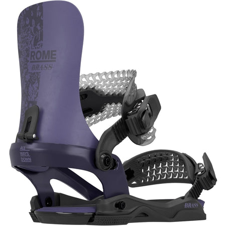 Rome Brass AsymWrap Snowboard Bindings Womens 2026 Purple Haze - Elevation107