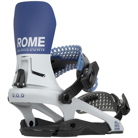 rome blue snowboard Rome D.O.D. Snowboard Bindings Mens 2025 Blue / Grey – Elevation107