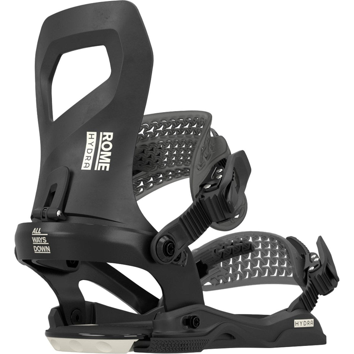 Rome Hydra AsymWrap Snowboard Bindings Womens 2026 Black - Elevation107