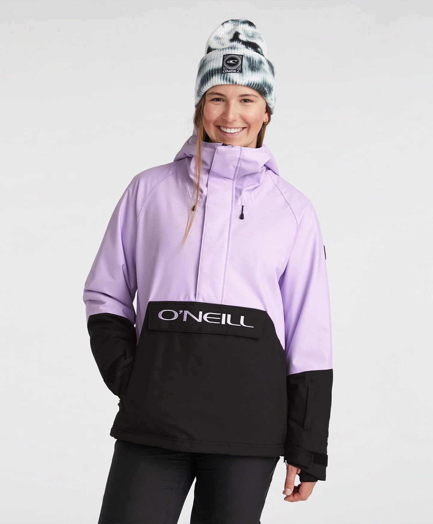 ONeill Originals Anorak Jacket Womens Purple Rose Colour Black - Elevation107