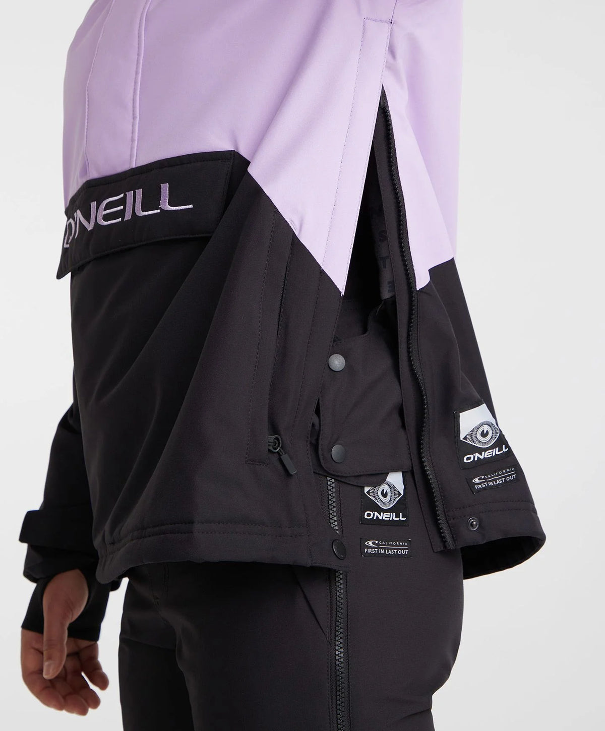 ONeill Originals Anorak Jacket Womens Purple Rose Colour Black - Elevation107