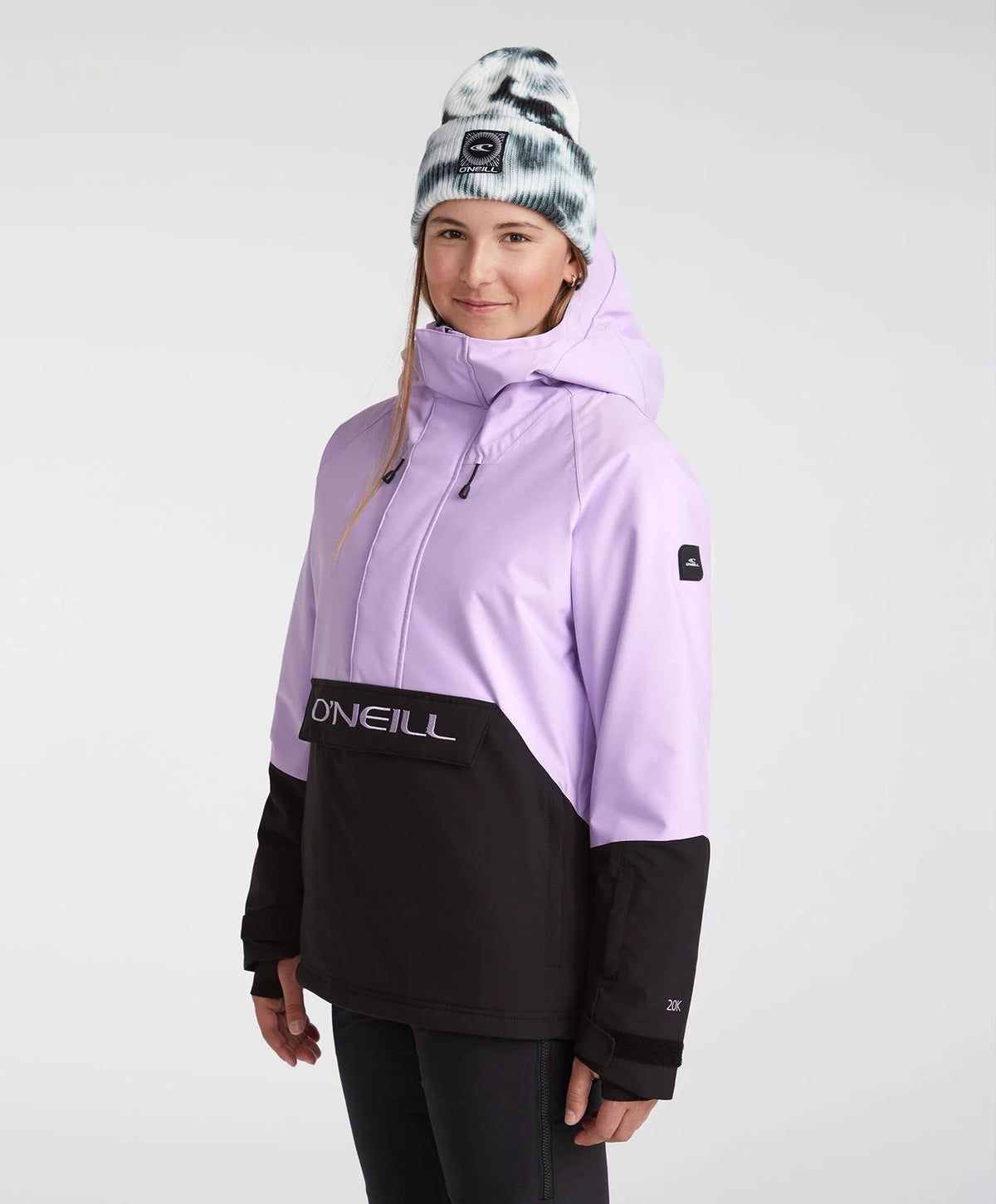 ONeill Originals Anorak Jacket Womens Purple Rose Colour Black - Elevation107