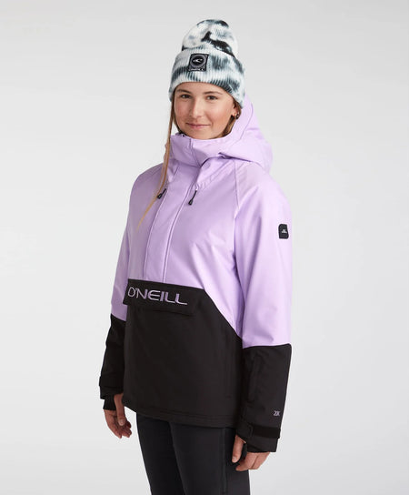 ONeill Originals Anorak Jacket Womens Purple Rose Colour Black - Elevation107