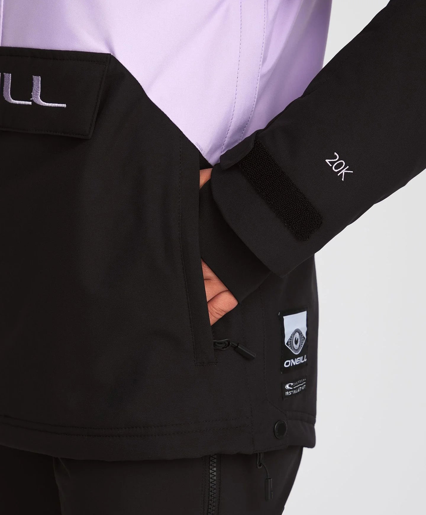 ONeill Originals Anorak Jacket Womens Purple Rose Colour Black - Elevation107