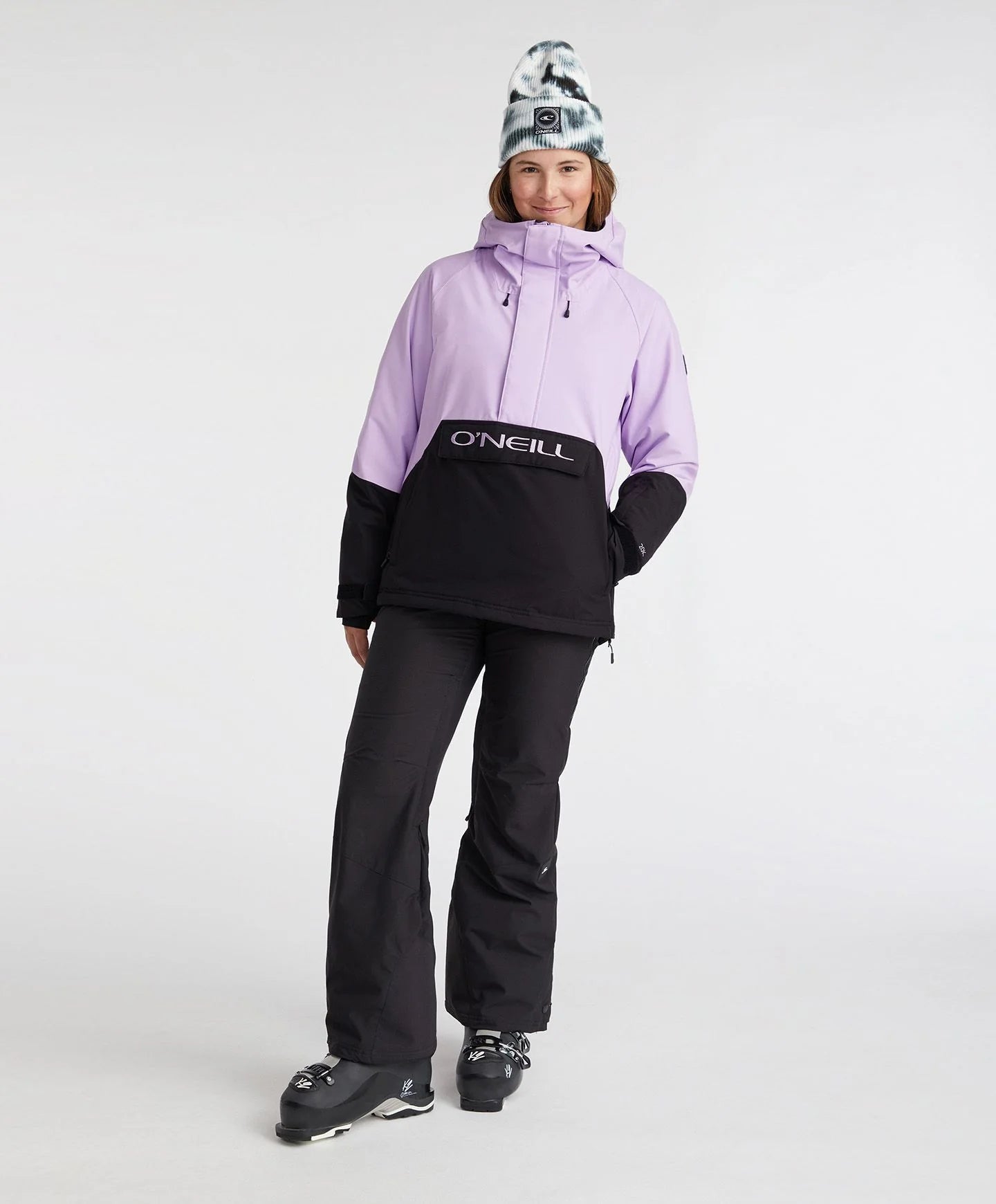 ONeill Originals Anorak Jacket Womens Purple Rose Colour Black - Elevation107