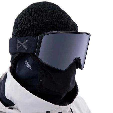 Anon M4 Cylindrical Goggles & MFI Face Mask & Spare Lens Smoke / Perceive Sun Onyx Lens - Elevation107