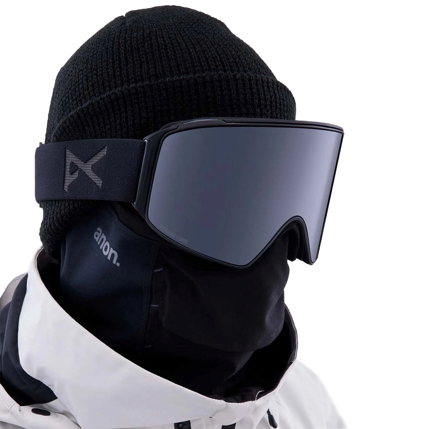 Anon M4 Cylindrical Goggles & MFI Face Mask & Spare Lens Low Bridge Fit Smoke / Perceive Sun Onyx Lens - Elevation107