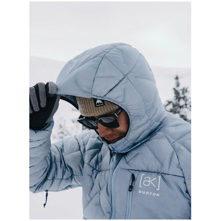Burton [ak] Baker Hooded Down Jacket Mens 2025 Dusty Blue - Elevation107