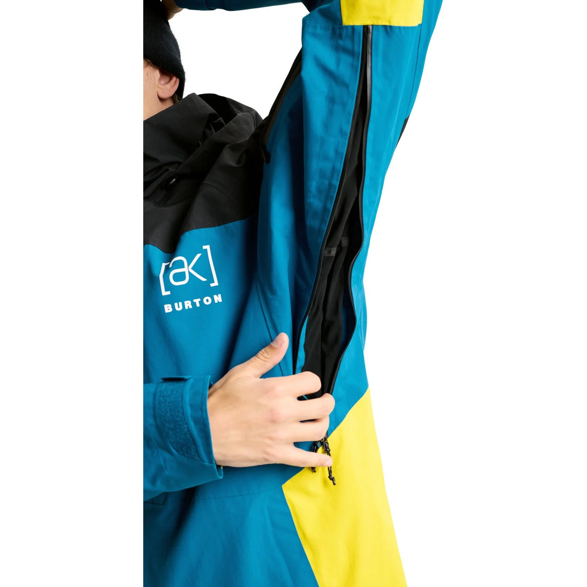 Burton [ak] Swash GORE - TEX Jacket Mens 2026 Black / Blue Teal / Atomic Yellow - Elevation107