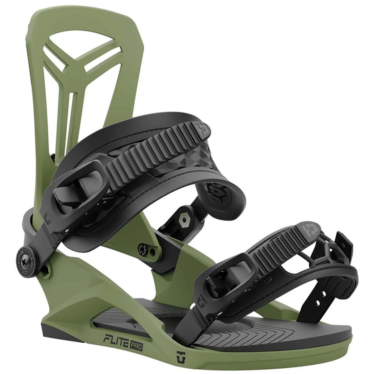 Union Flite Pro Snowboard Bindings Mens 2025 Olive Green - Elevation107