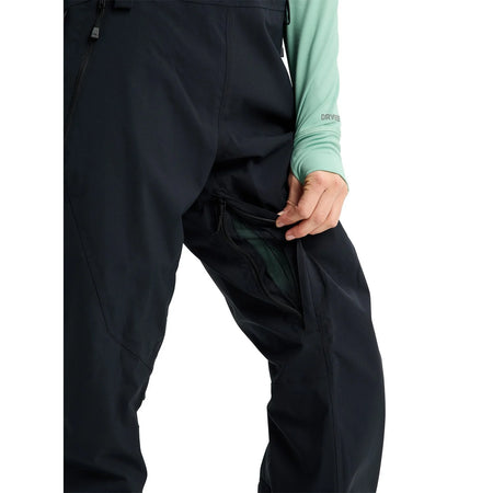 Burton Women's Reserve 2L Stretch Slim Bib Pants 2026 Black - Regular Length - Elevation107