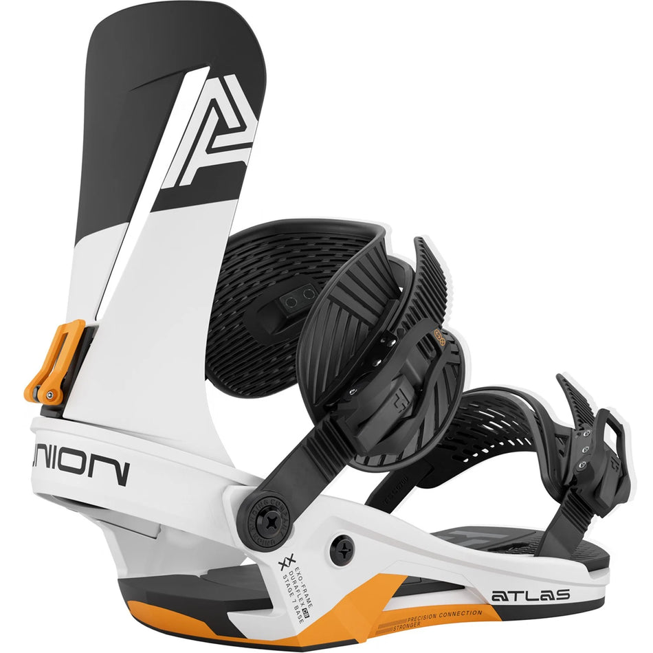 Union Atlas Snowboard Bindings Mens 2026 White / Orange - Elevation107