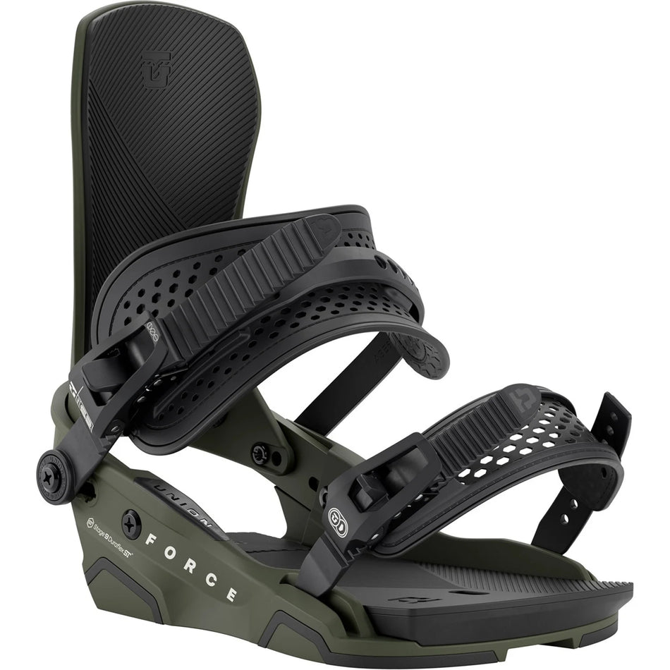 Union Force Snowboard Bindings Mens 2026 Army Green - Elevation107