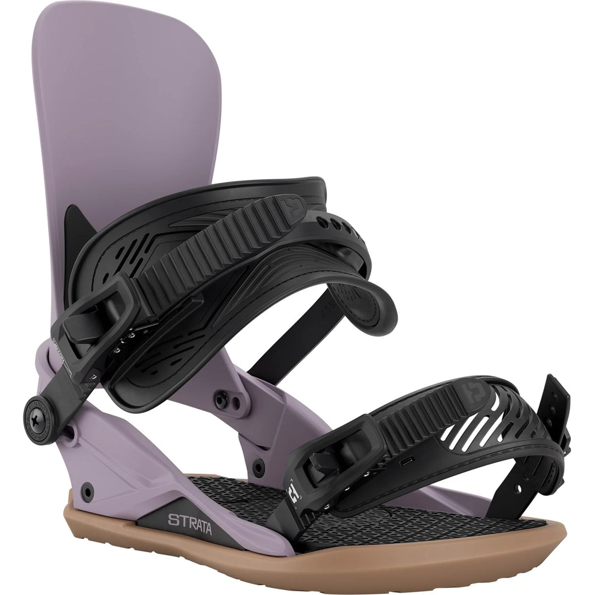 Union Strata Snowboard Bindings Mens 2026 Grey Violet - Elevation107