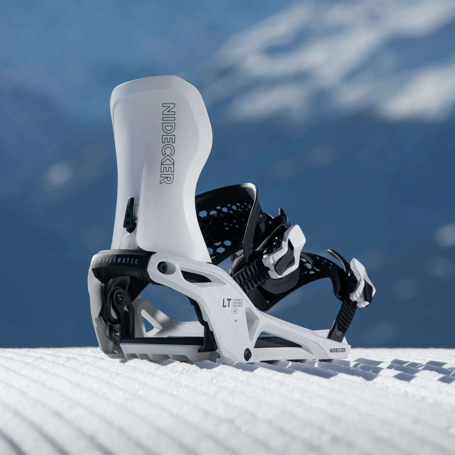 Nidecker LT Supermatic Snowboard Bindings 2026 White - Elevation107