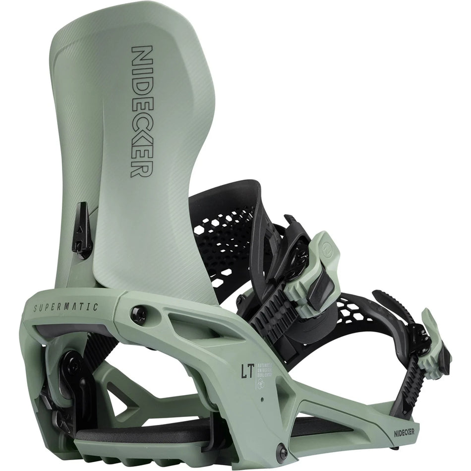 Nidecker LT Supermatic Snowboard Bindings 2026 Olive - Elevation107