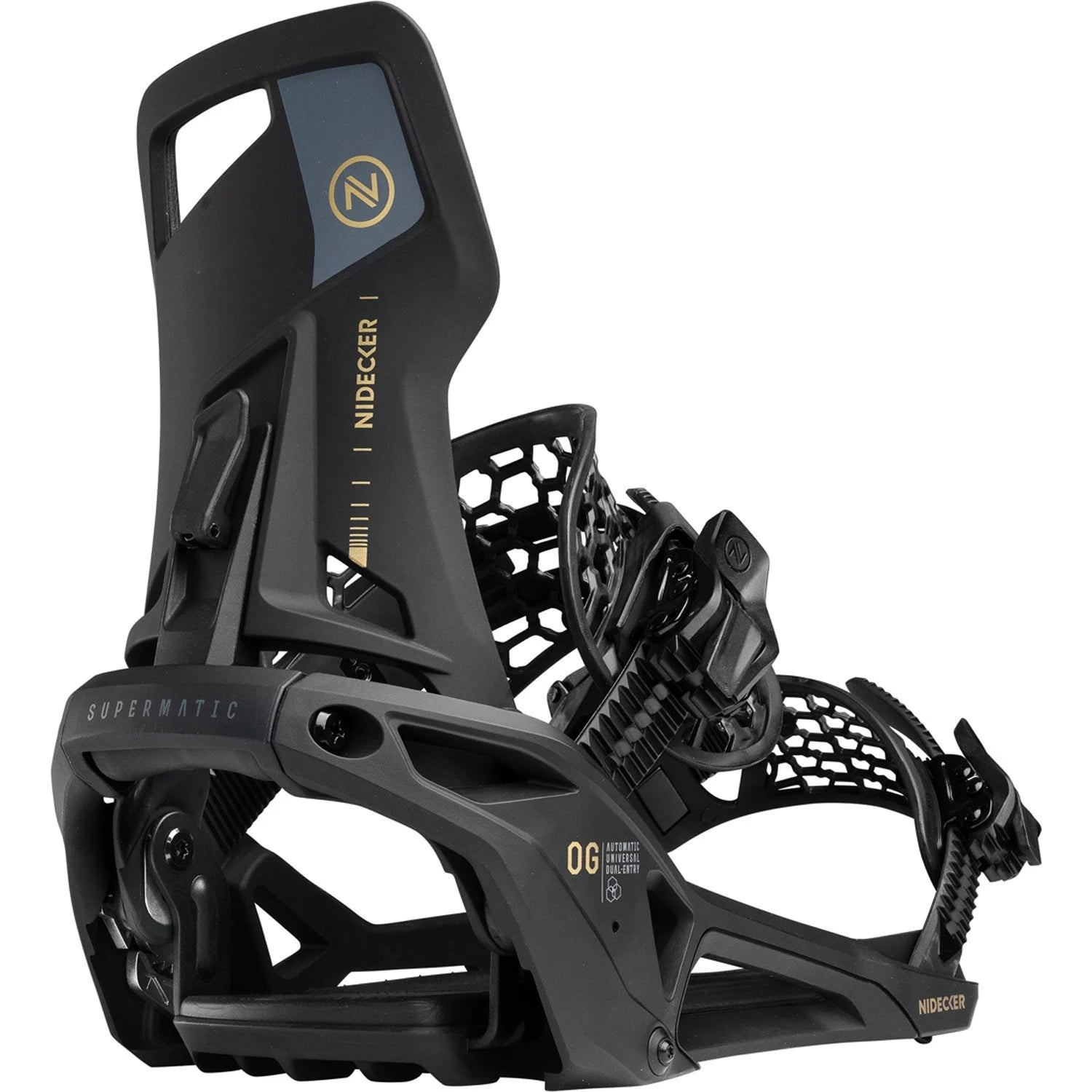 Nidecker OG Supermatic Snowboard Bindings 2026 Black - Elevation107