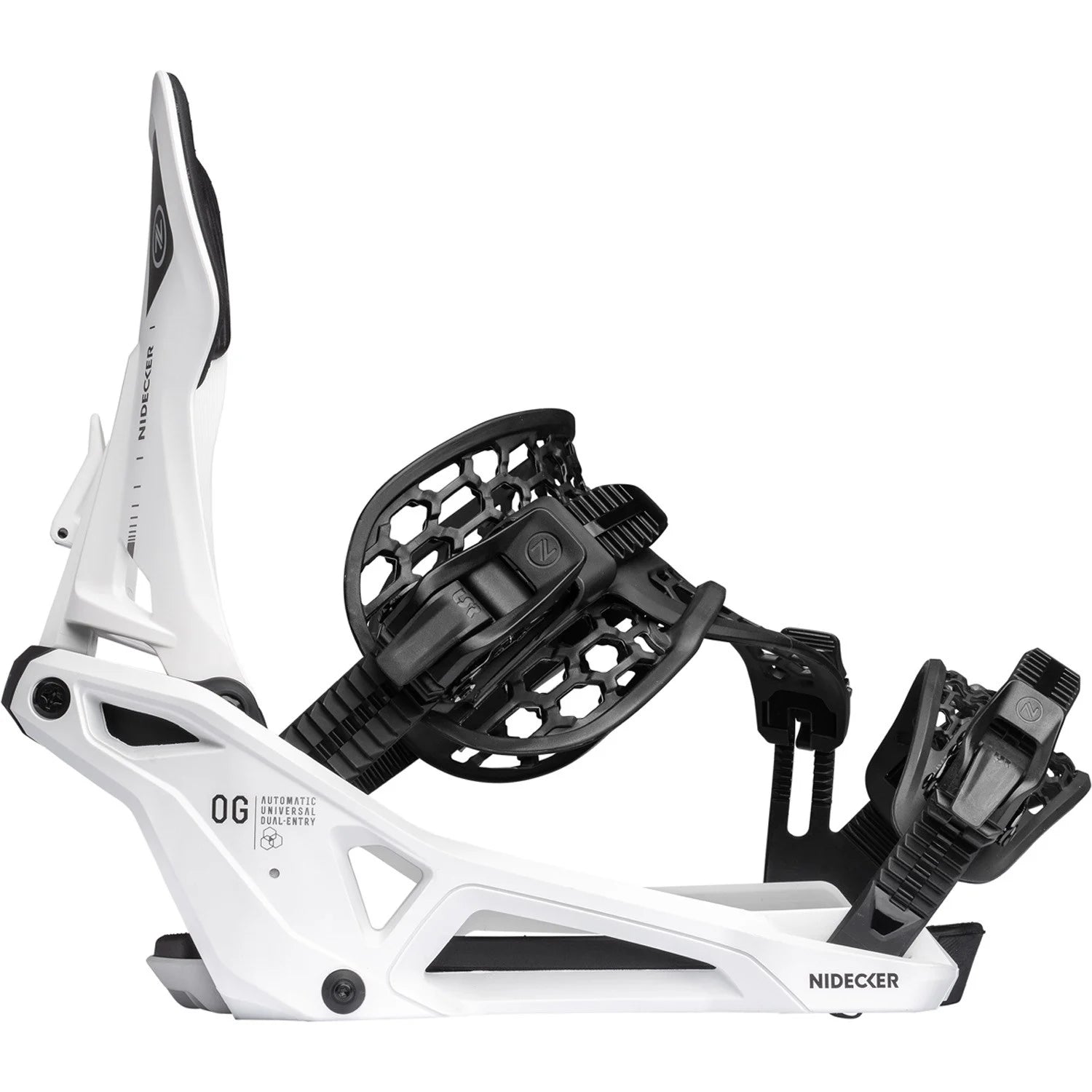 Nidecker OG Supermatic Snowboard Bindings 2026 White - Elevation107