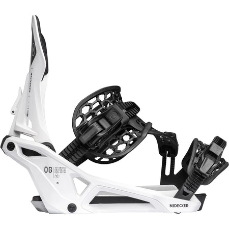 Nidecker OG Supermatic Snowboard Bindings 2026 White - Elevation107