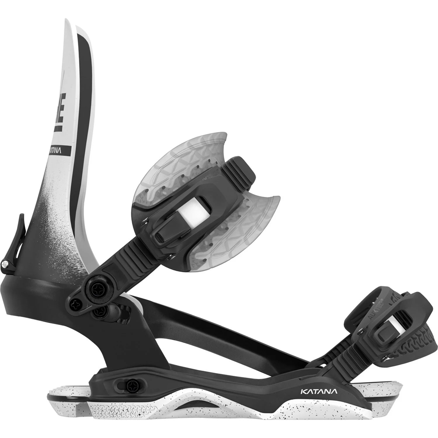 Rome Katana AsymWrap Snowboard Bindings Mens 2026 Black / White - Elevation107