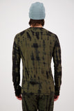 Mons Royale Cascade Merino Flex 200 Long Sleeve Mens Grafitti Olive Tie Dye