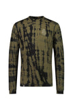Mons Royale Cascade Merino Flex 200 Long Sleeve Mens Grafitti Olive Tie Dye