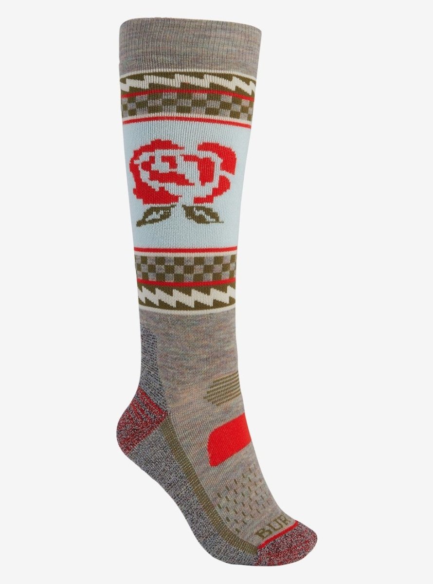 Burton Performance Midweight Socks Womens Crème Brulee - Elevation107