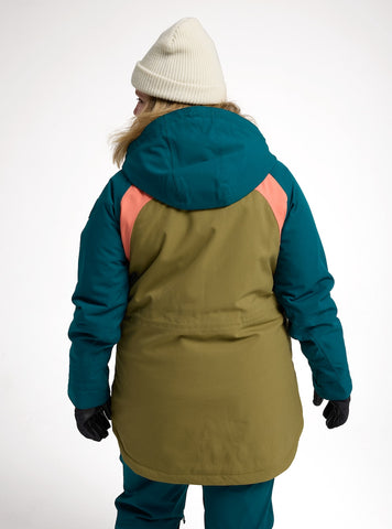 Burton Prowess Womens Jacket Shaded Spruce / Martini Olive / Persimmon