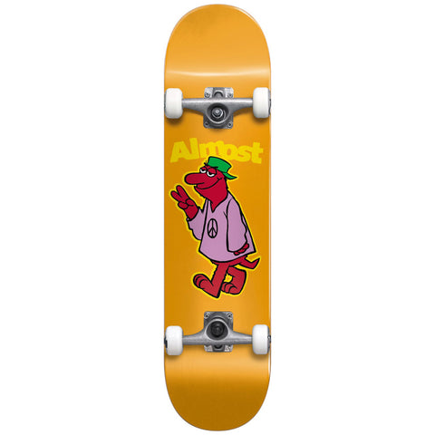 Almost Peace Out Skateboard Complete 7.875 Orange