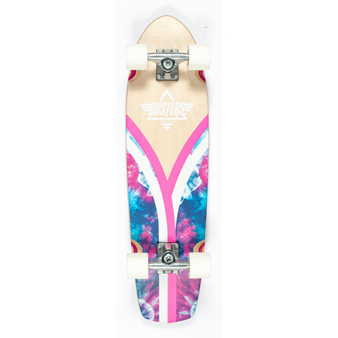 Dusters Flashback Tie Dye Skateboard Cruiser Complete 31 Pink / Blue