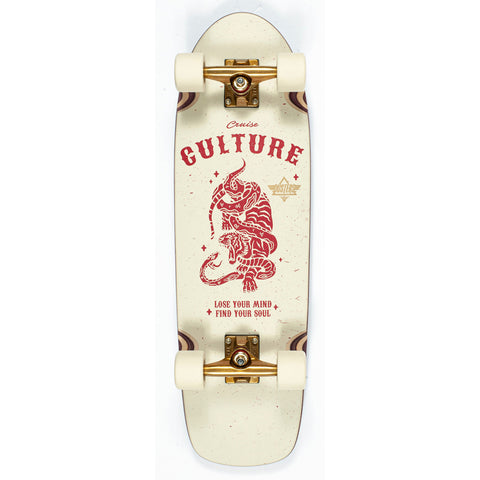 Dusters Culture Skateboard Cruiser Complete 29.5 Off White / Red