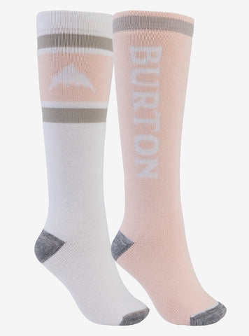 Burton Weekend Midweight Two Pack Socks Womens Stout White / Peach