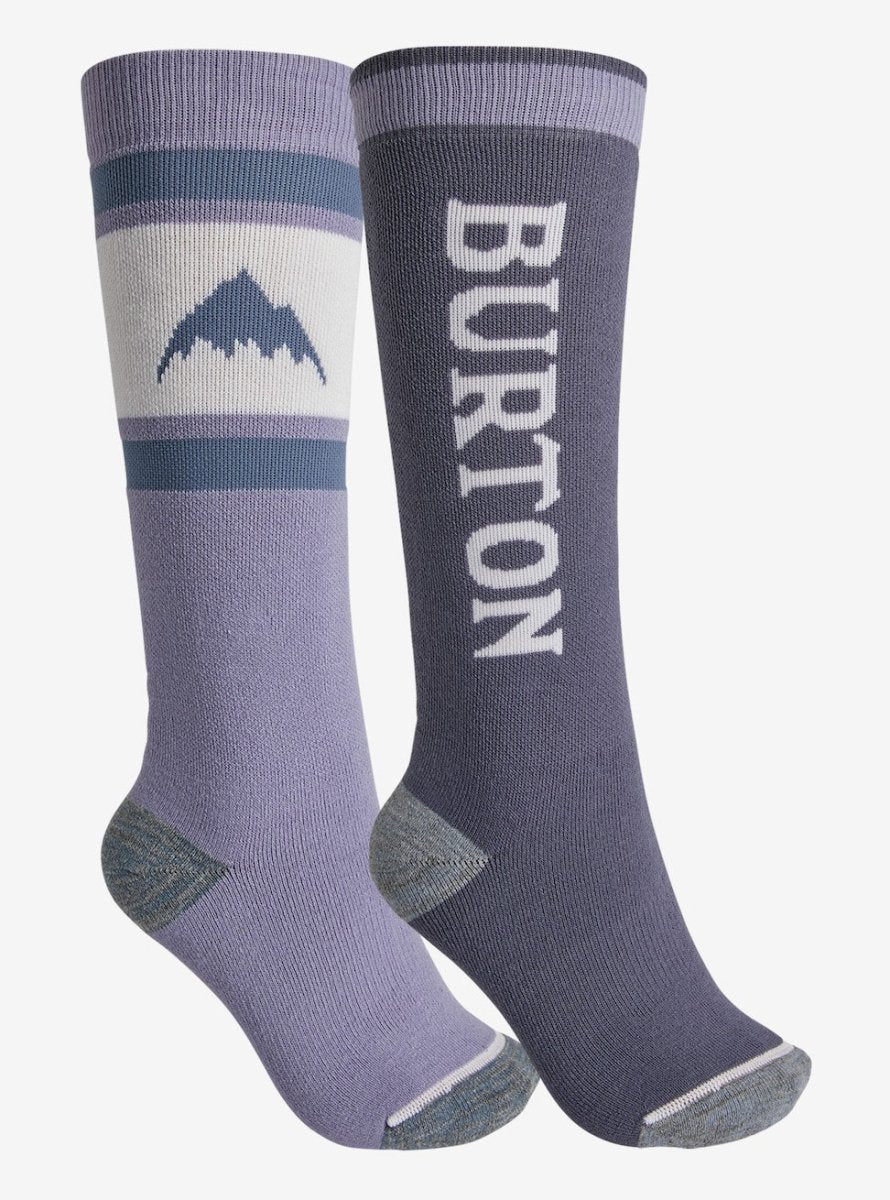 Burton Weekend Midweight Two Pack Socks Womens Foxglove Violet / Folkstone Grey - Elevation107