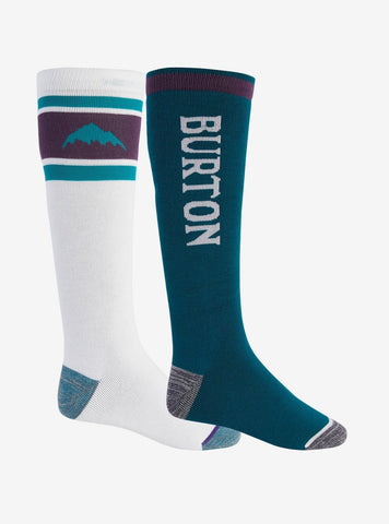 Burton Weekend Midweight Two Pack Socks Mens Stout White / Dynasty Green