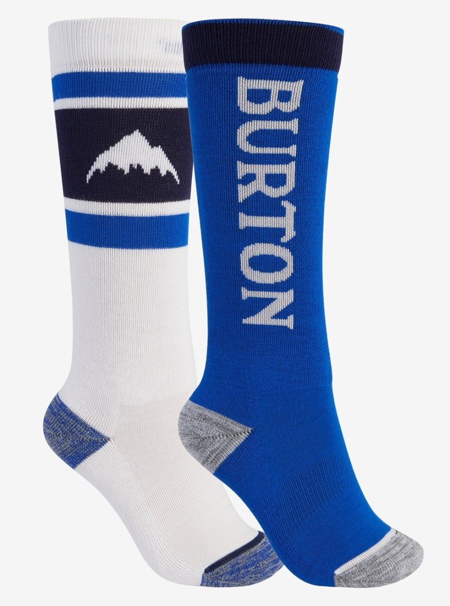 Burton Weekend Midweight Two Pack Socks Kids Stout White / Lapis Blue - Elevation107