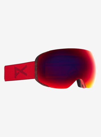 Anon M2 Goggles MFI Face mask & Spare Lens Mens Asian Fit 2022 Red Tort / Perceive Sun Red Lens