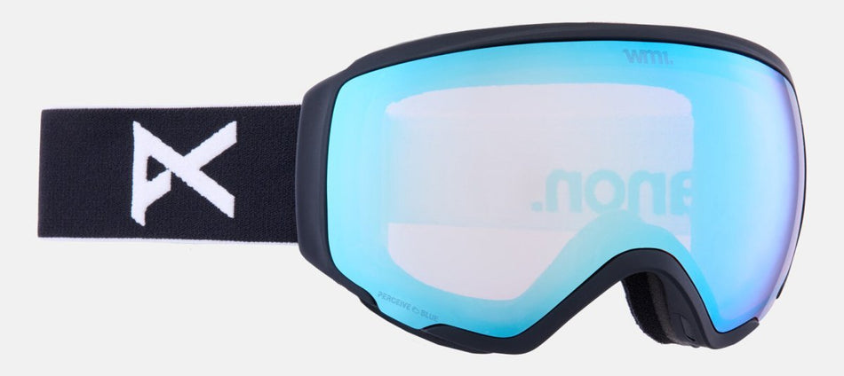 Anon WM1 Goggles & MFI Face Mask & Spare Lens Low Bridge Fit Black / Perceive Variable Blue - Elevation107