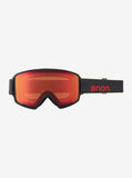 Anon M3 Goggles & Spare Lens Mens Asian Fit 2022 Black Pop / Perceive Sunny Red Lens