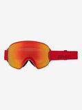 Anon M4 Toric Goggles MFI Face Mask & Spare Lens Mens Asian Fit 2022 Red Tort / Perceive Sunny Red Lens