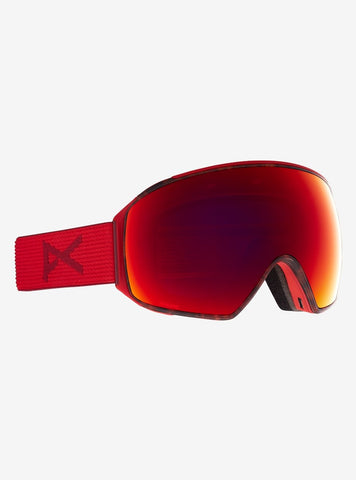 Anon M4 Toric Goggles MFI Face Mask & Spare Lens Mens 2022 Red Tort / Perceive Sunny Red Lens